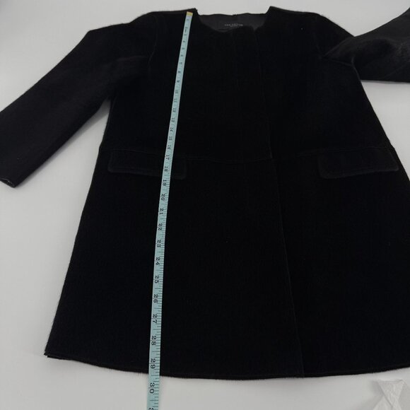 Ann Taylor Petite Faux Fur Coat XSP Black Polyester - Picture 12 of 13